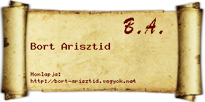 Bort Arisztid névjegykártya